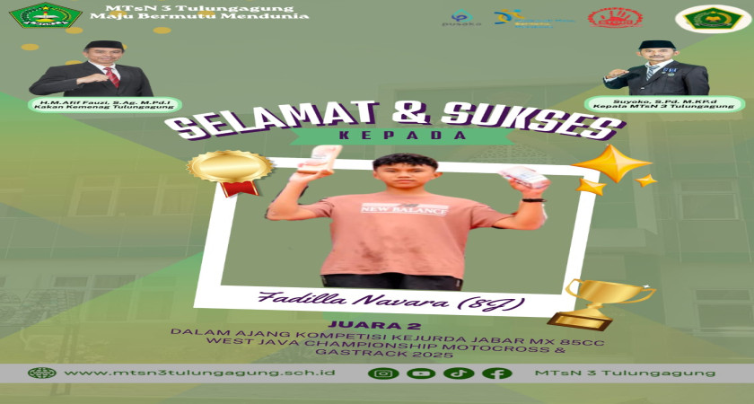 Selamat dan Sukses untuk Fadila Navara Juara 2 dalam ajang Kejurda Jabar MX 85 cc West Java Championship Motorcross dan Gasstrack 2025