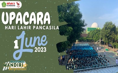Upacara Peringatan Hari Lahirnya Pancasila di MTsN 3 Tulungagung